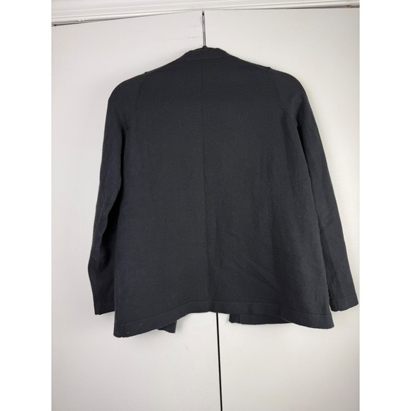 Lands End Womens Black Cardigan Sweater XS Knit Open Front Basic Casual - Picture 3 of 9